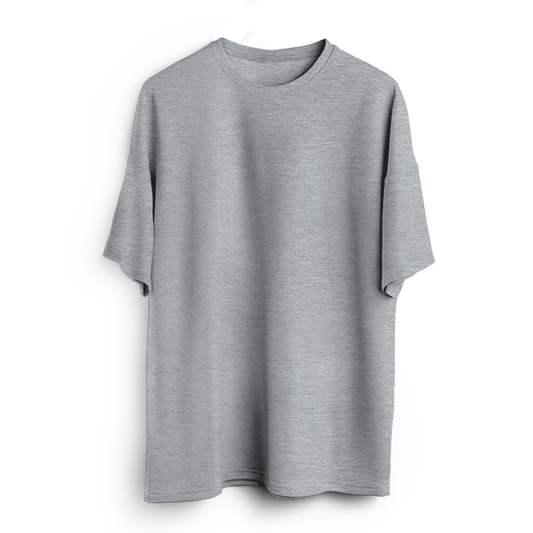 Grey Melange Oversized T-Shirt