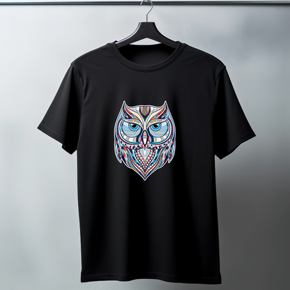 Owl Art Half Sleeve T-Shirt