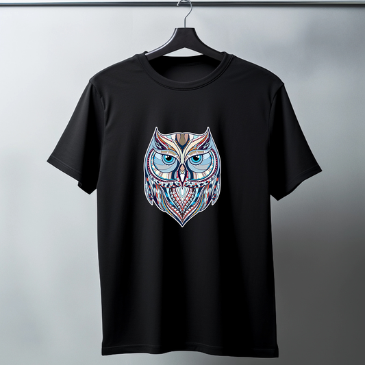 Owl Art Half Sleeve T-Shirt