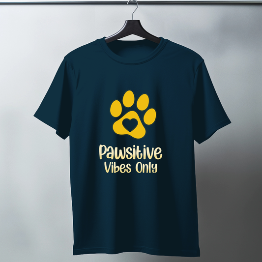 Pawsitive Vibes Only Half Sleeve T-Shirt