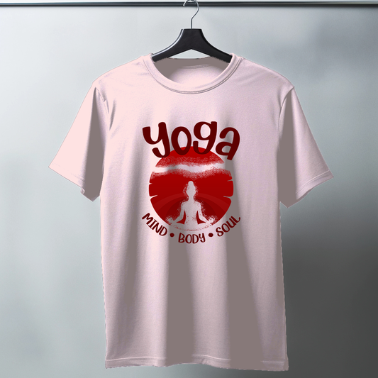 Yoga Mind Body Soul Half Sleeve T-Shirt